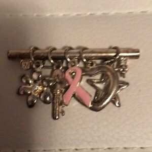 Vintage Breast cancer brooch pin